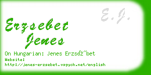 erzsebet jenes business card